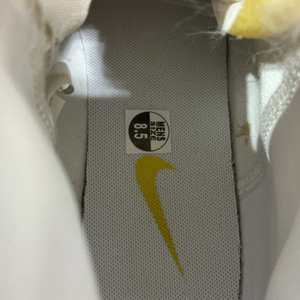 Nike Blazer Mid '77 Vintage BQ6806-101 White Yellow Leather Shoes Men's Size 8.5